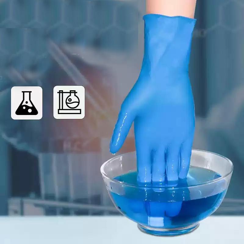 Laborhandschuhe, chemische Nitrilhandschuhe, säure- und alkalibeständiges Gummi, Latex, wasserdicht, Einweg-Verlängerungshandschuhe