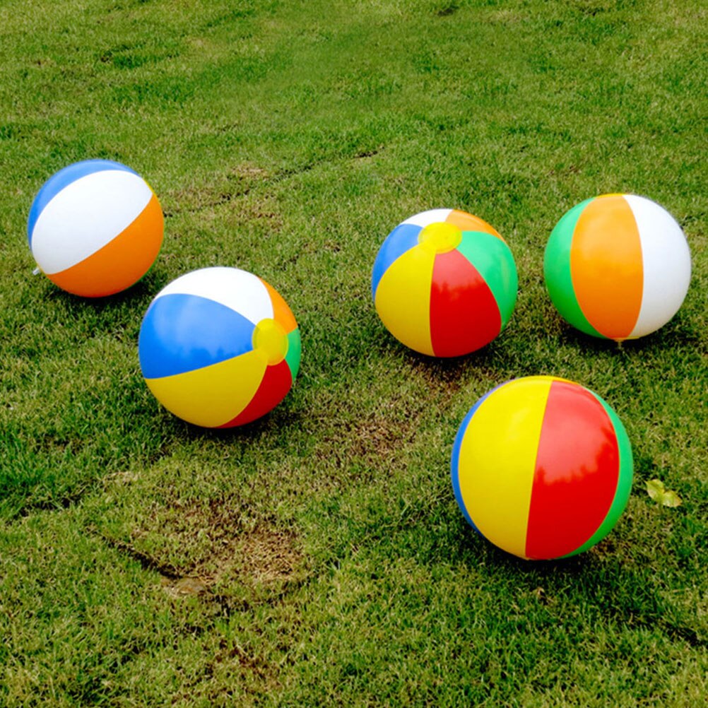 12pcs Inflatable Beach Ball - Summer Pool Water Toy - Interactive Fun - Random Colors