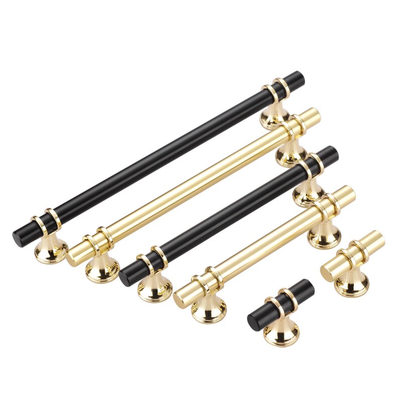 Black cabinet handle copper brushed kitchen cabinet door handle furniture drawer pull hardware pull rod handle