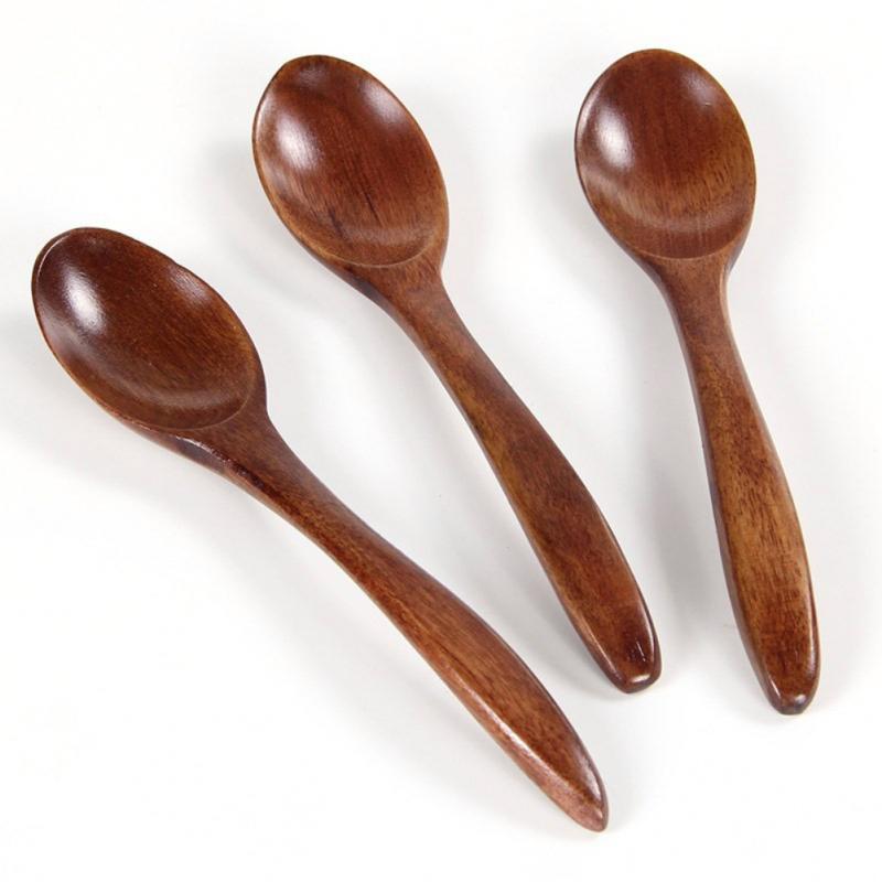 3 Tablespoons Wooden Spoon For Mixing And Stirring Cooking Spoon Long Handle Spoon Honey Spoon Teaspoon Children Drink Soup Wood