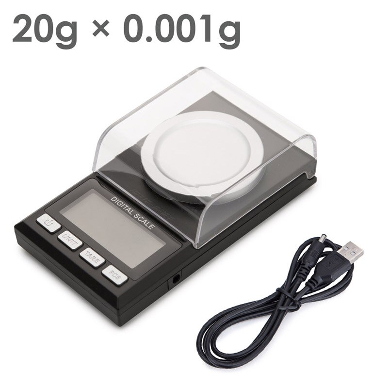 0.001g balances de précision 100g /50g LCD balance numérique pour bijoux diamant or laboratoire médicinal milligramme échelle électronique: 20g 0.001g