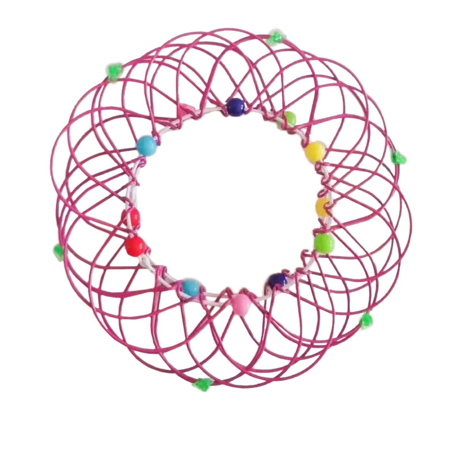 Flexible Basket Fidget-toys Iron-ring Decompression Antistress Juguetes Basket Soft Steel Magic Iron Ring Ornament Squeeze: Red