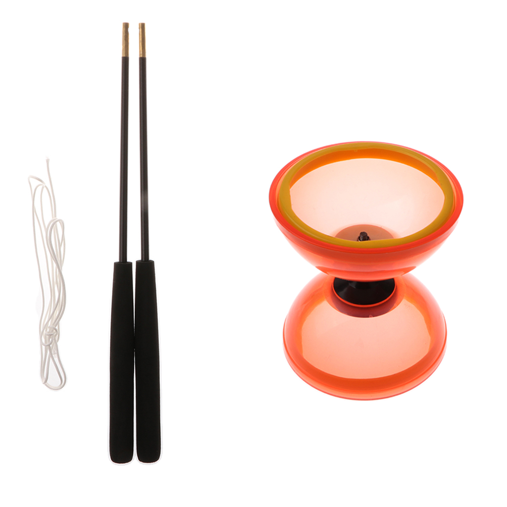 Professionele 1-Dragende 5-Inch Chinese Yoyo Diabolo Speelgoed Met Aluminium Stokken: Red 13cm