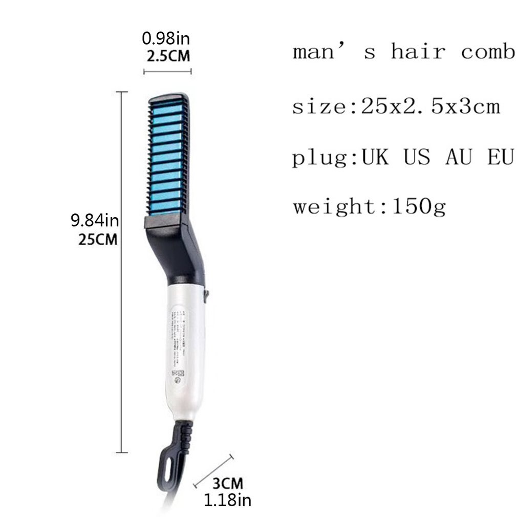 Dual-use Personal Care Shun Hair Comb Korean Men's Multi-functional Shape Combing Fluffy Volume Straight Rechargeable Battery
