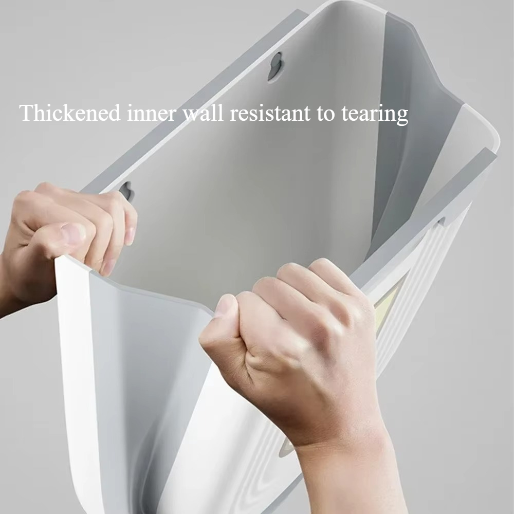 Wall Hanging Trash Can Household Dustbin Large Capacity No Smell Kitchen Bins Hanging Multifunctional Foldable Garbage Basket