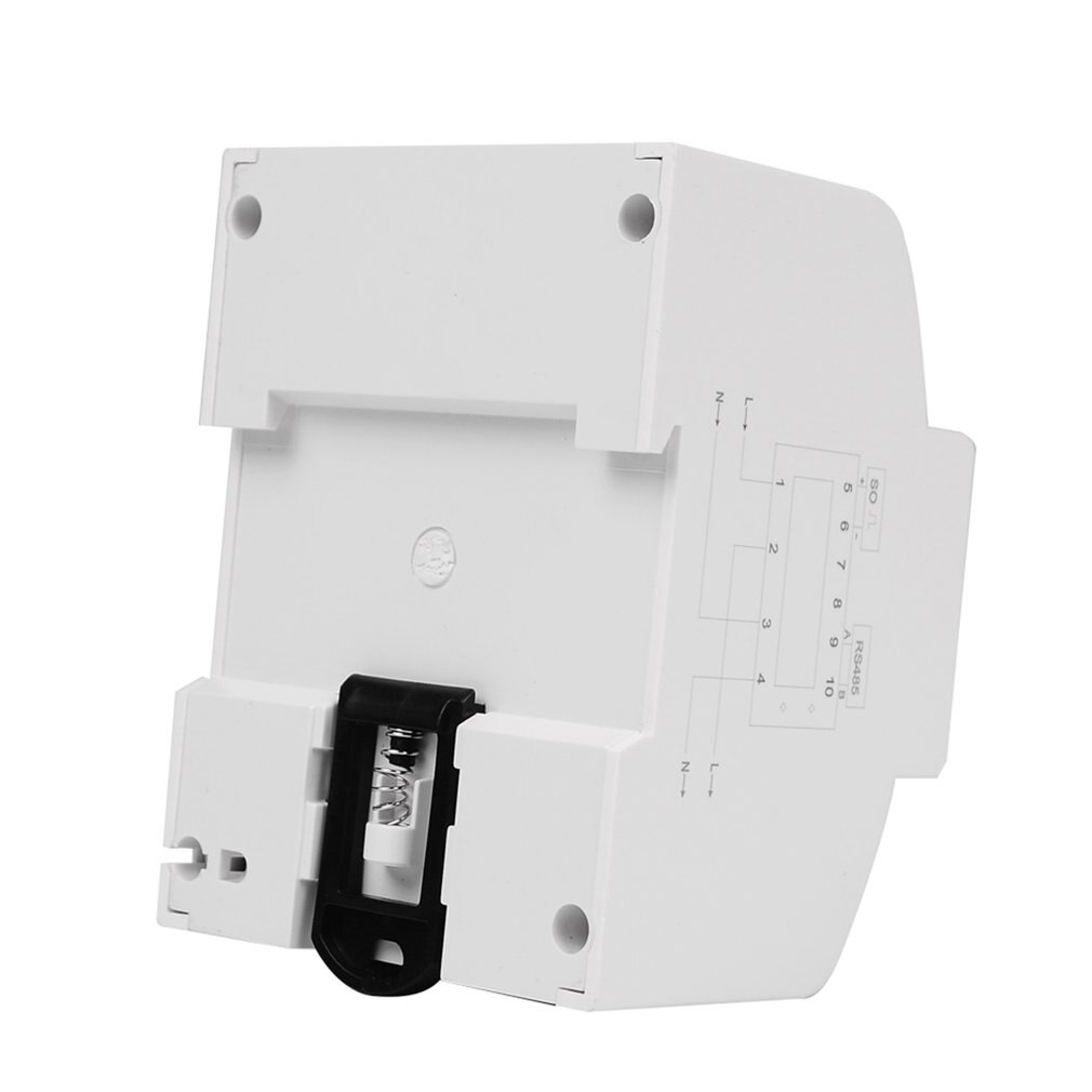 Single Phase 5 (80) One 230V AC RS485 Modbus Rtu Energy Meter Electrical Consumption Luminous Monitoring Din Rail