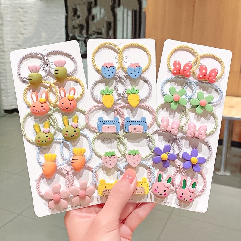 10 ks/sada dojčenské doplnky gumičky do vlasov pre deti elastické gumičky do vlasov detská čelenka pre dievčatko zaväzovací krúžok na hlavu scrunchie
