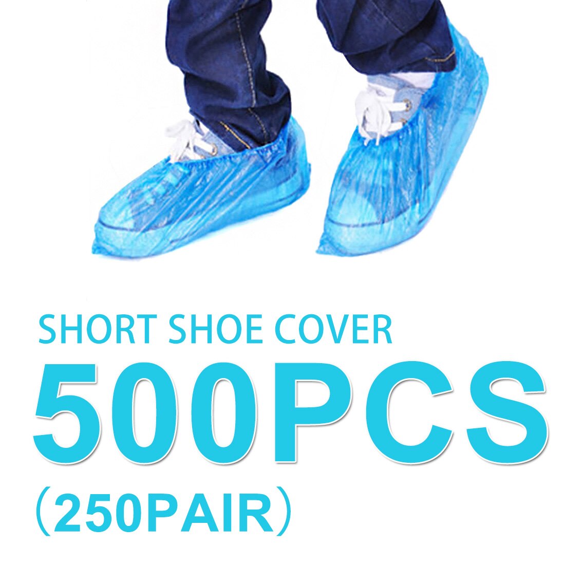 2000 stk skridsikker vandtæt støvletæksler engangs skoovertræk oversko sikkerhedsbeskyttelse fra hjemmet / hotellet / regntiden: 500 stk