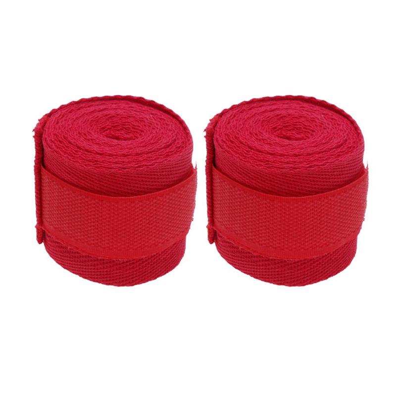 2 st 2.5m sport bomull kickboxning bandage sanda taekwondo mma handleden handhandskar omslagsband utrustning