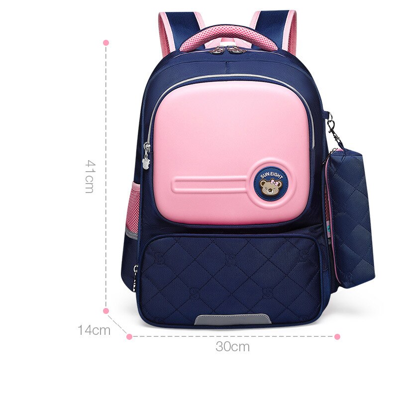 Kinderen Schooltassen Voor Meisjes Schattige Koreaanse Stijl Kids Roze Bag Orthopedische School Rugzak Voor Jongen Waterdichte Boekentas Etui: pink