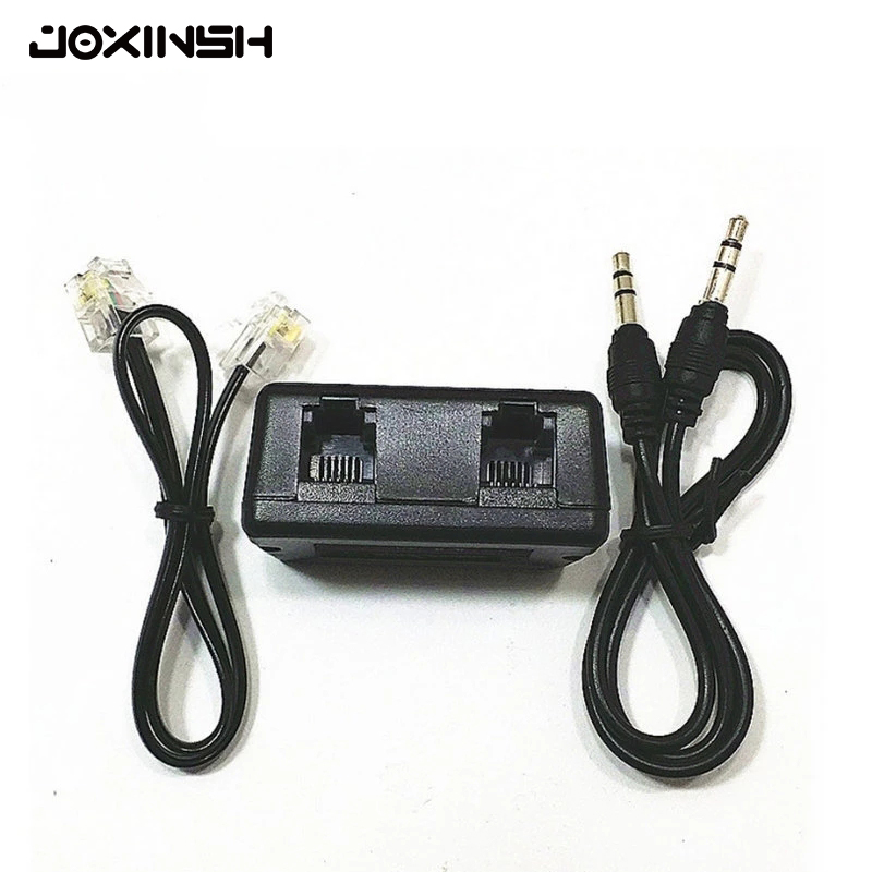 JOXINSH Telefonadapter für digitales Diktiergerät, Telefonleitung, Audiokabel, Linie-in-Kabel, unterstützt 3,5 mm MIC-Schnittstelle