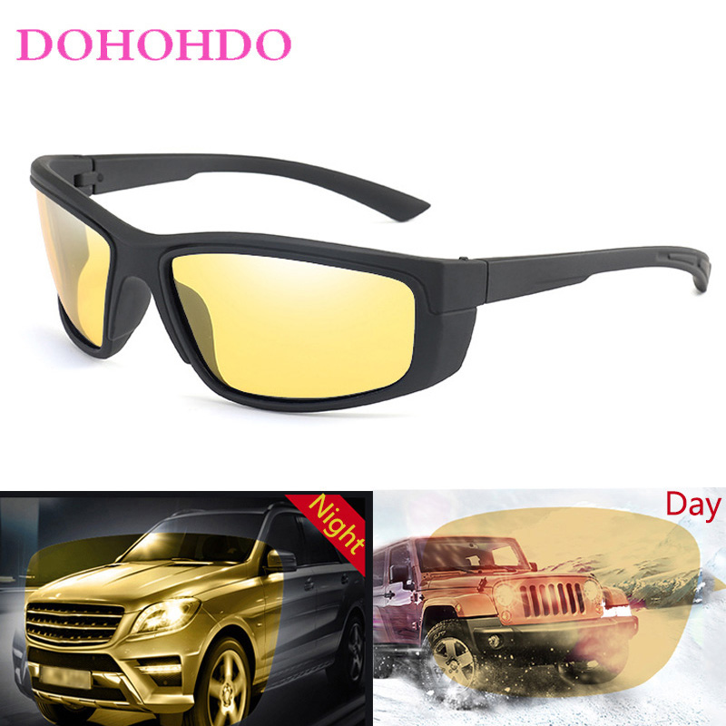 DOHOHDO Men&#39;s Driving Glasses Cycling Glasses Night Vision Cycling Sunglasses For Bicycle Cycling Goggle Polarizing Glasses: Night Vision