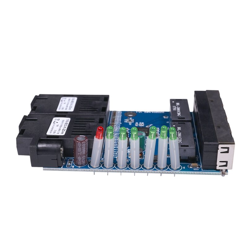 Ethernet Fiber Optic Switch 4 RJ45 2 SC Optical Media Converter Single Mode Fiber Port PCB 10/100M