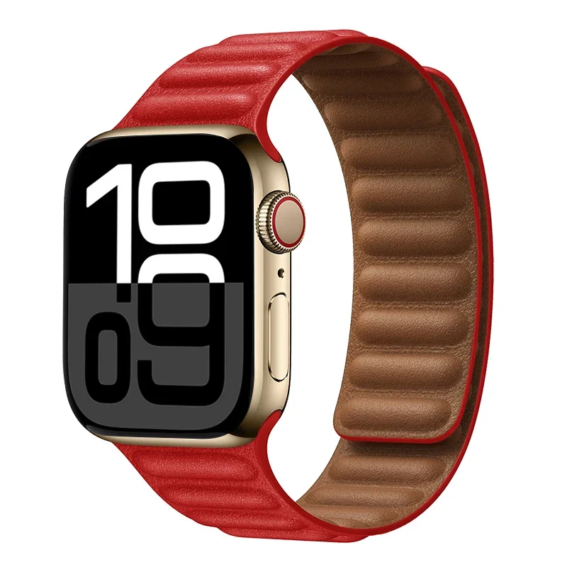 officiële website lederen band voor Apple Watch Band 45 mm 46 mm 42 mm 44 mm 40 mm magnetische lus link armband iWatch 49 mm 10 9 8 7 6