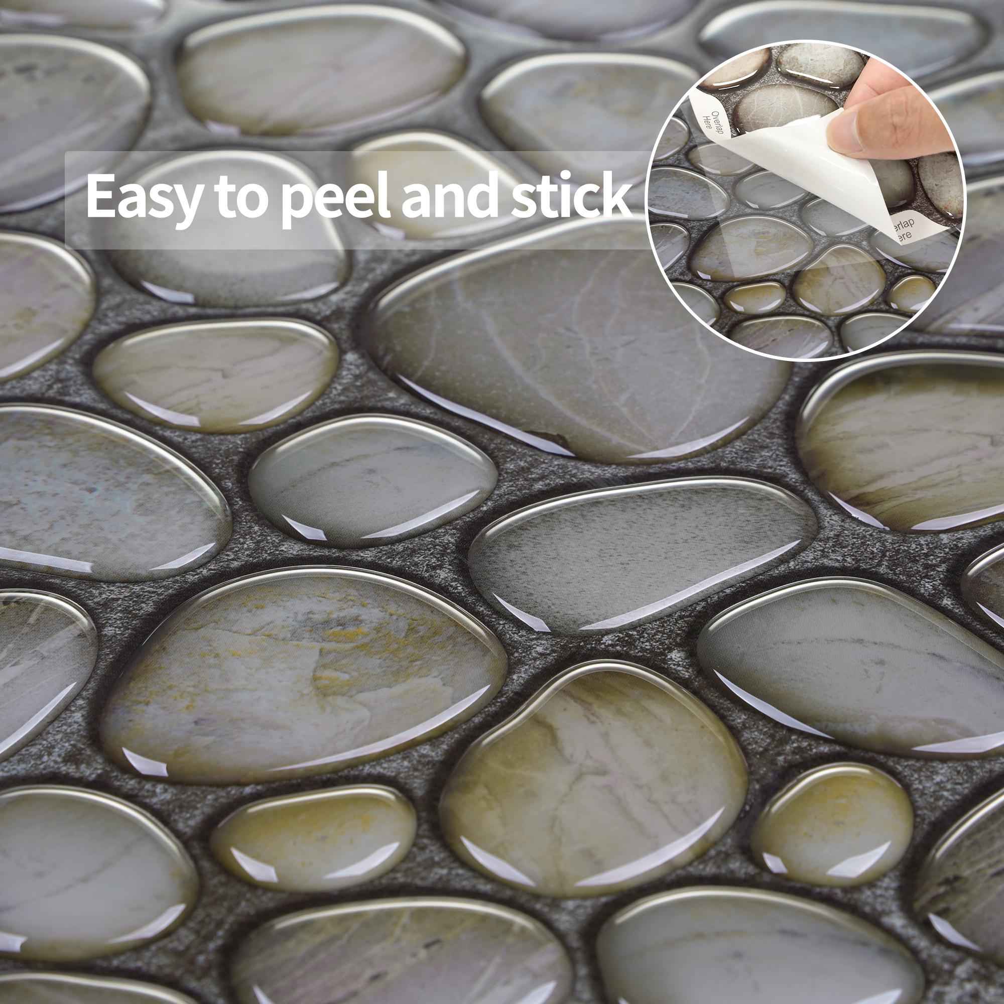 MORCART Tile stickers peel and stick tile Kitchen adhesive tiles Wall stickers 3d Wallpaper for Kitchen Bathroom Room 1PCS
