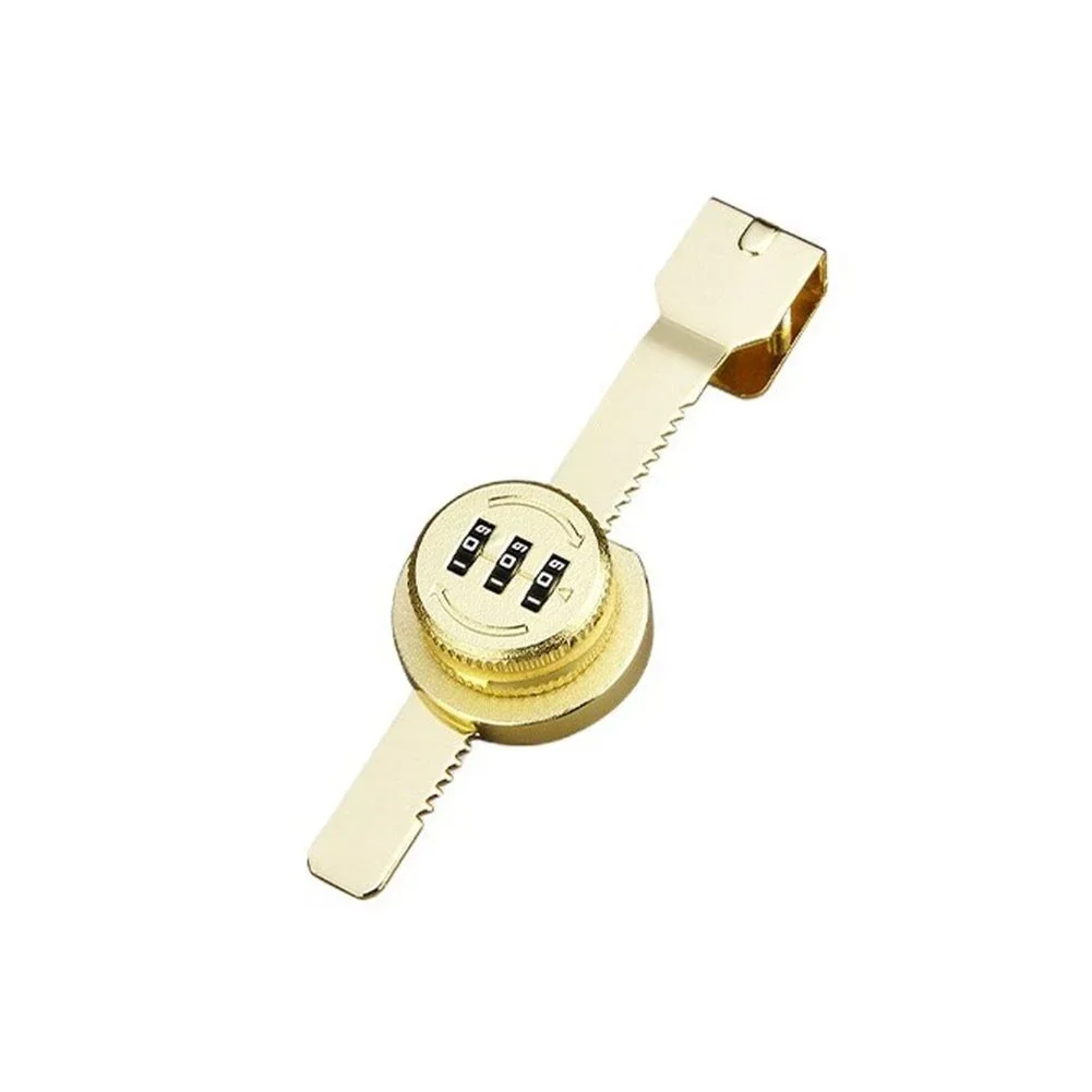 Glazen kast Wachtwoordslot Glazen schuifdeur Slot Opslag Vitrinekast Venster Dubbel open combinatieslot Hardware: Goud