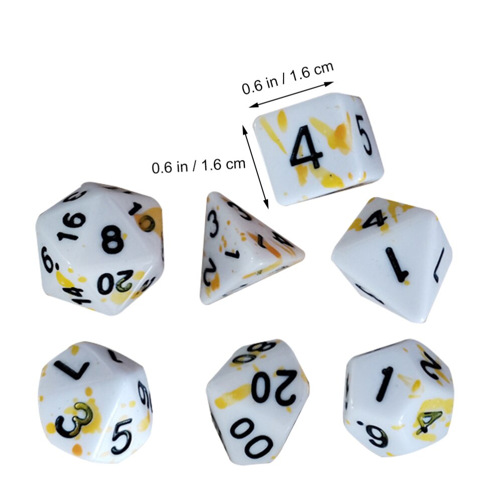 7Pcs Bloed Dices Onregelmatige Dobbelstenen Rollenspel Gaming Dices Spel Rekwisieten