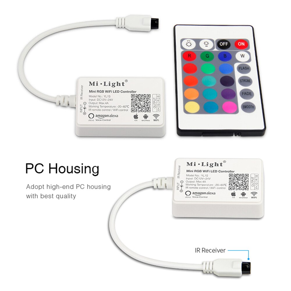 Milight Wifi Rgb Rgbw Led Controller Smartphone Controle Muziek Timer Alexa Voice Control Ios Android App Voor Led Strip