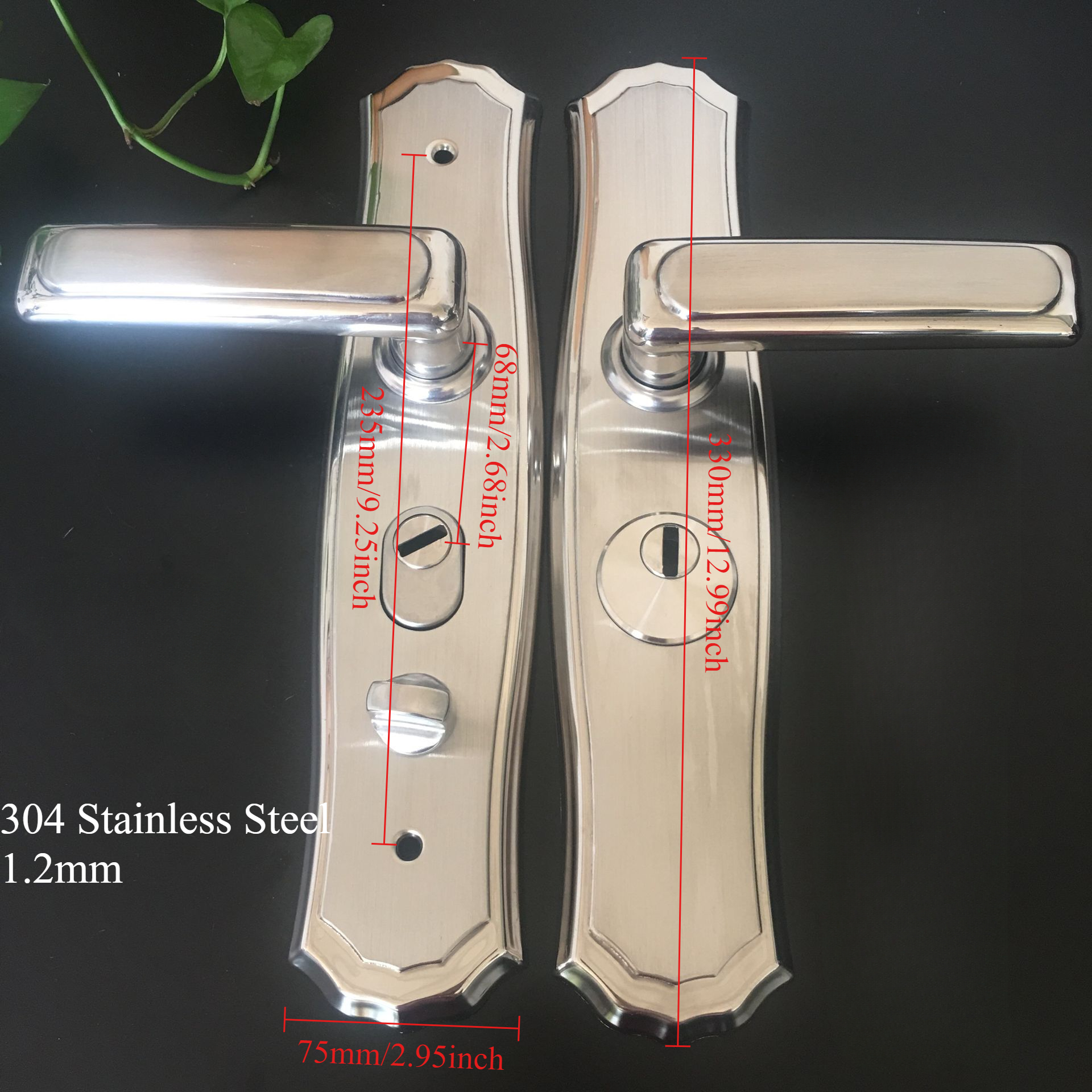 Universal Double-Side Multi-Function Door Handle, Anti-Theft & Anti-Pry Home Door Lever, Dual-Spring Lock Handle: Pink