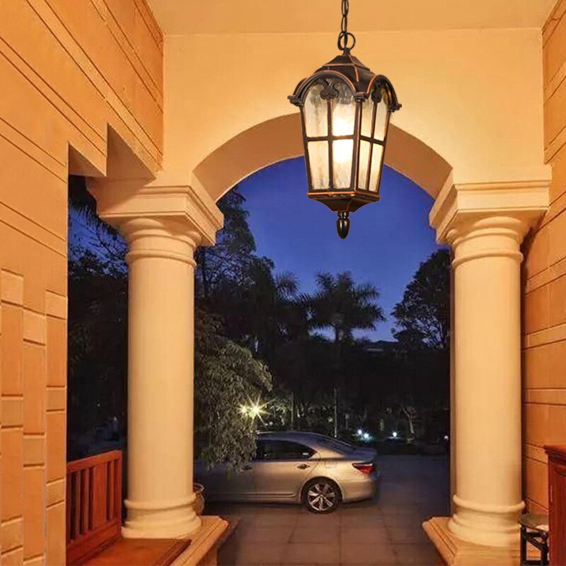 Europese Waterdichte Kroonluchter Balkon Decoratieve Verlichting Wijngaard Hanger Hanglamp Armatuur Villa Verlichting