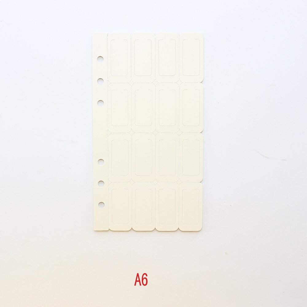 Domikee classic basic index divider label set for 6 holes binder diary planner notebooks,can write bookmark stationery,150pcs: A6