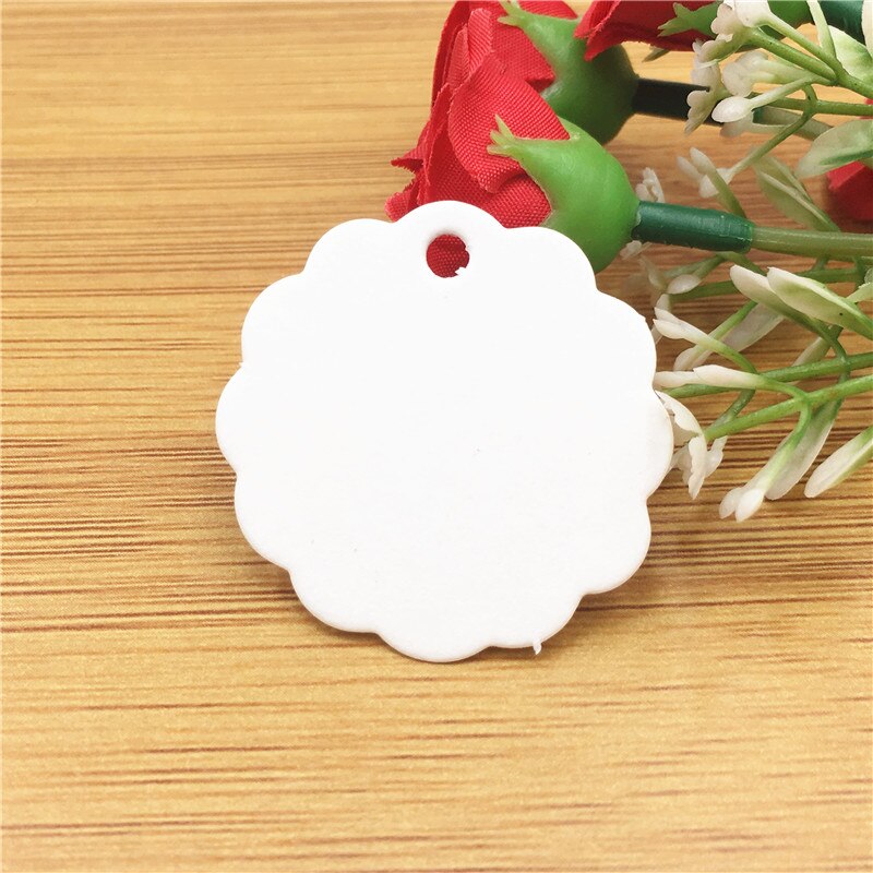 Rótulo Da embalagem Marrom/Preto/Branco Flor Forma Embalagem Etiqueta Handmade Agradece-lhe Etiquetar Preço Pendure Tag DIY Nota etiquetas 100 pçs/lote