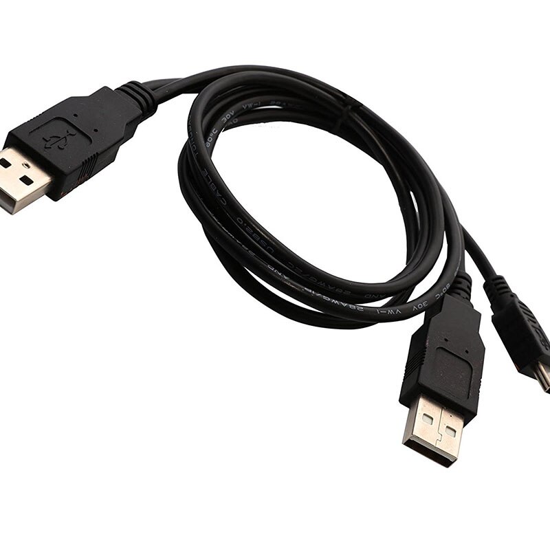 Dual USB 2.0 Type A to USB Mini 5-Pin Type B x1 Y Data & Power Cable UY8