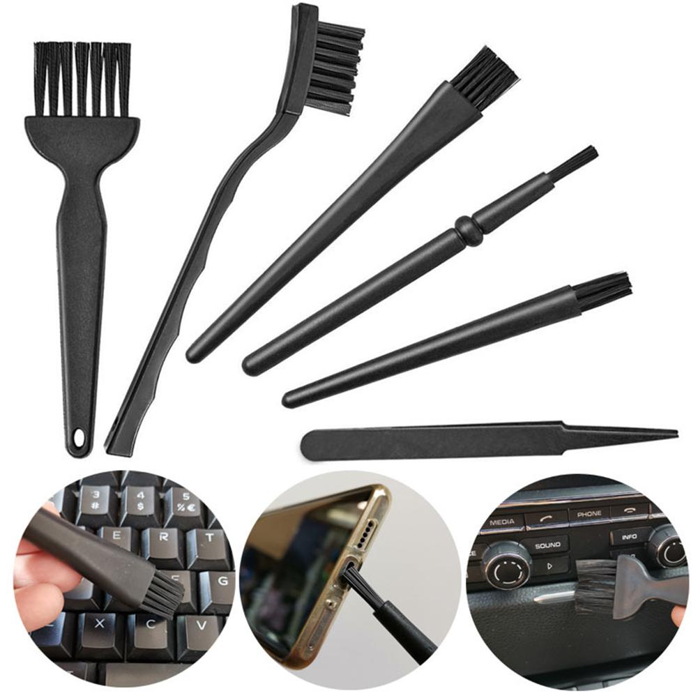 6Pcs Plastic Portable Handle Anti Static Cleaning Keyboard PCB Gaps Brushes