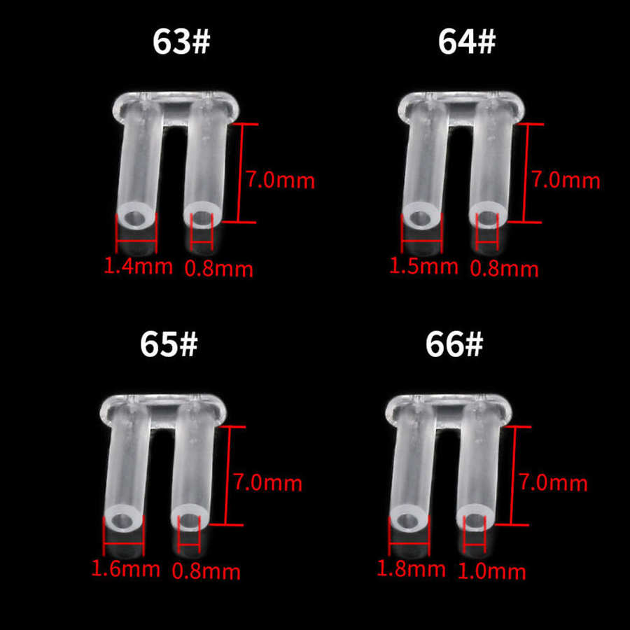Accesorios de equipo para gafas sin montura, hebilla de plástico para reparación de anteojos, 200 piezas