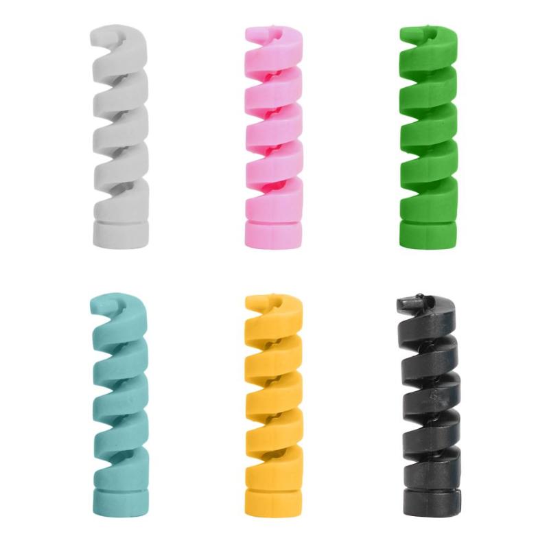 1pc opladningskabel beskytter spar cover til iphone android usb oplader kabel ledning ærme spiral beskyttende 35*10mm