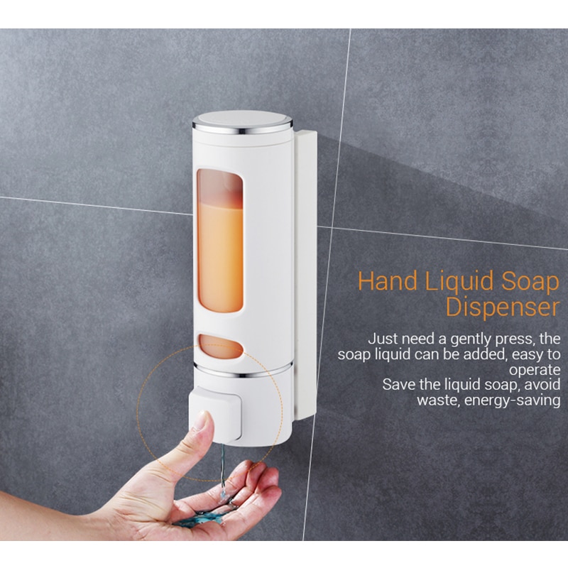 400/800ML Wall-mounted Soap Dispenser Kitchen Cleaner Single and Double Soap Dispenser Bathroom Shampoo Shower Gel Dispenser