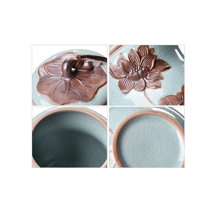 Theecontainer keramische verzegelde blikken voedselpot kruiden suikerpot huishoudelijke thee koffie opslagflessen en potten