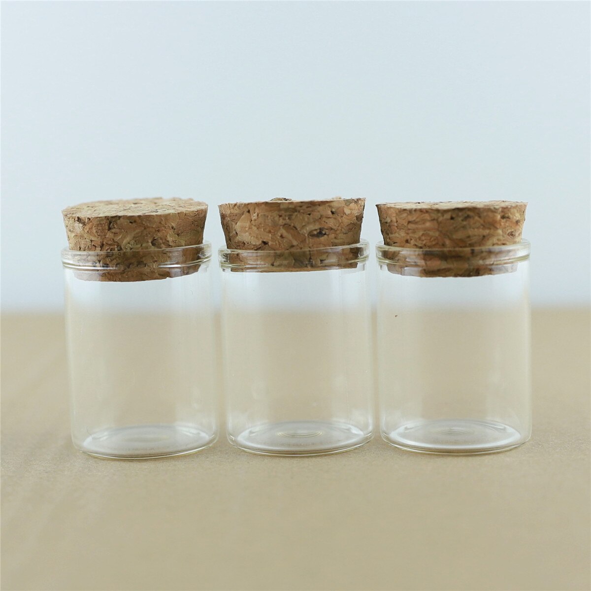 Frascos de vidrio de 30mm de diámetro, Mini frascos de corcho para manualidades, botellas de deseos de vidrio de viaje, 24 Uds.
