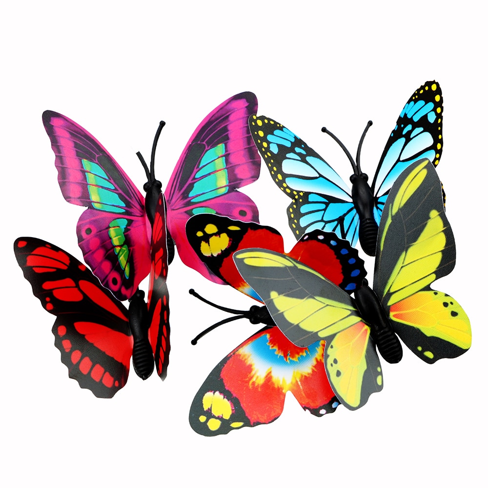 5 Pcs/Bunch of Butterflies Garden Yard Planter Colorful Whimsical Butterfly Stakes Decoracion Outdoor Decor Flower Pots