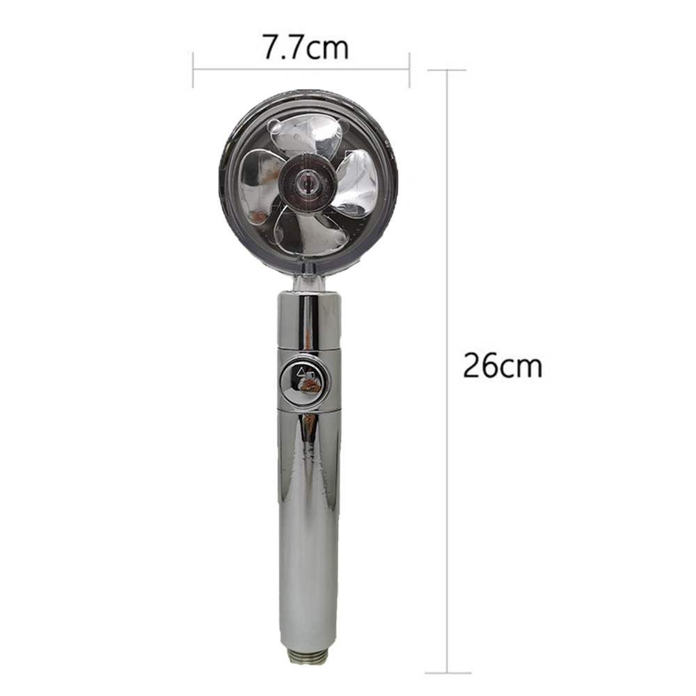 Turbocharged Shower Head Propeller Shower Head High Pressure Set 360 Rotate Golden Fan Turbocharge Pure Rainfall Helix Eco Showe: A3-NO Filter