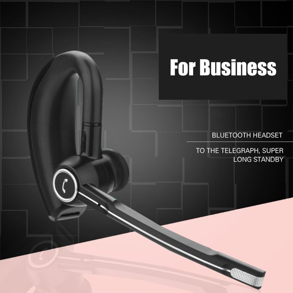 V8S Business Bluetooth Headset Draadloze Koptelefoon Auto Bluetooth Handsfree Microfoon CSR-8615 Chips Stereo Muziek Headset