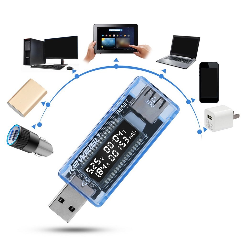 Neue USB Strom Spannung Kapazität Tester Meter Mobile Power Batterie Ladegerät Kapazität Tester Volt Strom Spannung Detektor