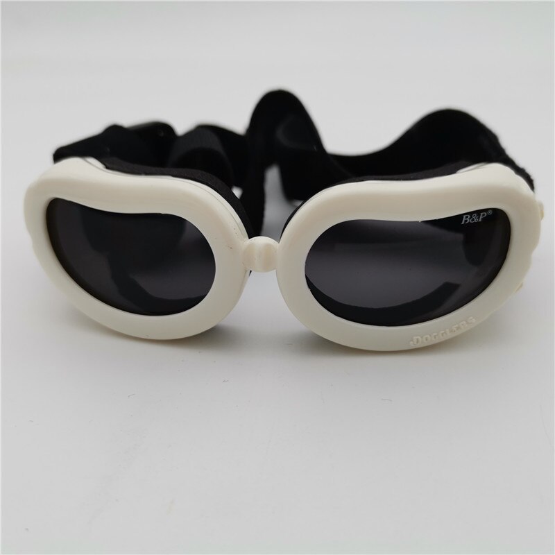 Gafas impermeables para perros pequeños y medianos, protección UV, gafas de sol: White