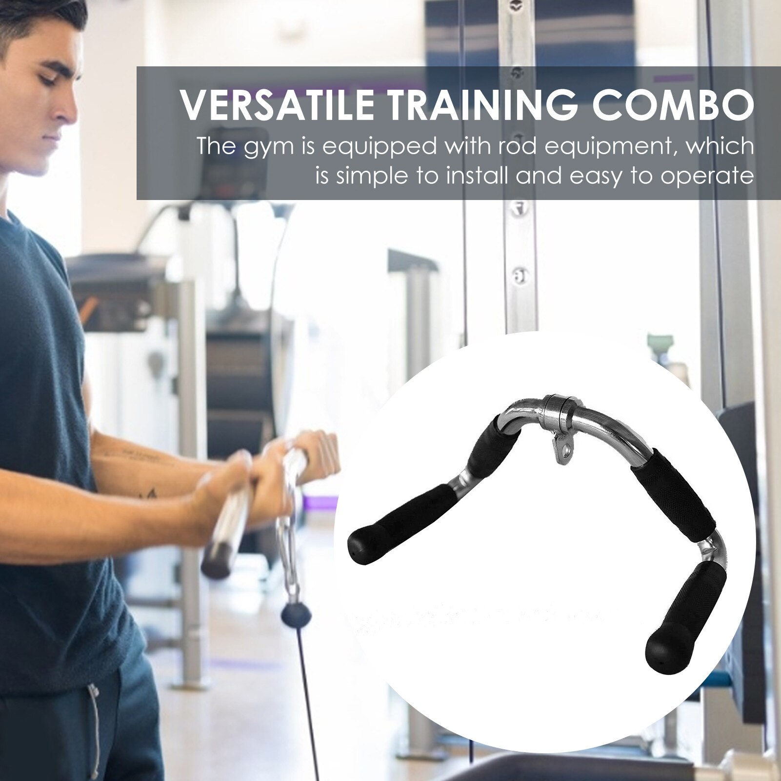 Barre de Fitness confortable en forme de V, barre d'exercice pour les Triceps
