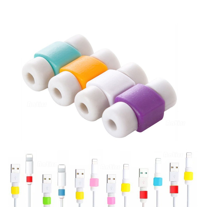 Silikoni usb-kaapelin suojus kuulokkeiden johdon suojakuori data laturin linjan suojaholkki apple iphone samsungille