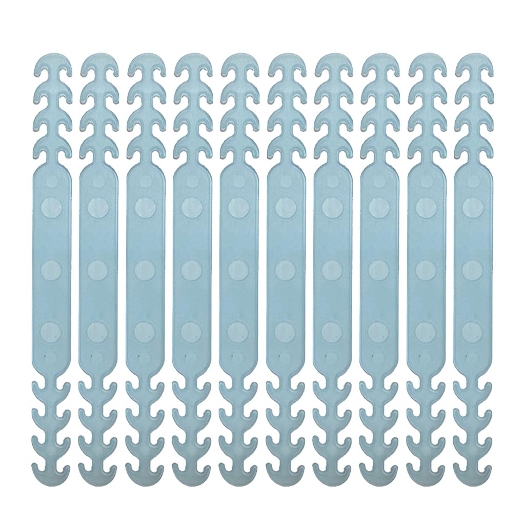 10pc Face Mask Extension Holder Strap Extender Ear Hook Plastic Adjustable Mask Extension Hook Clip Hang Mask Rope Grips: Blue