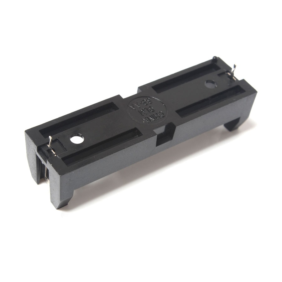 1Pcs/lot Plastic 1*AA 14500 Size Battery Holder Spring Clip Black Battery Box With Pin For Soldering Connecting