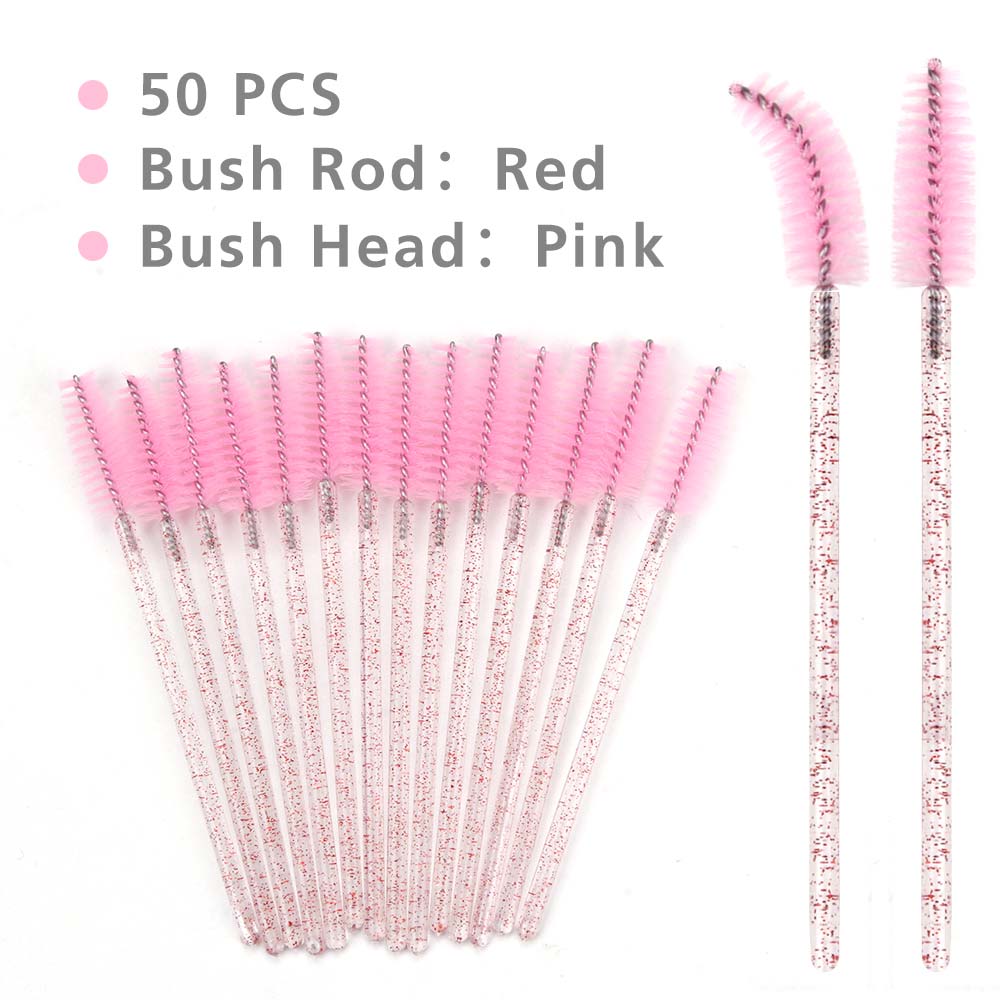 50Pcs Disposable Makeup Brushes Mascara Wands Applicator Eye Lashes Cosmetic Brushes Eyebrow Spoolers Comb Brow Brush Tools: 50pcs 11