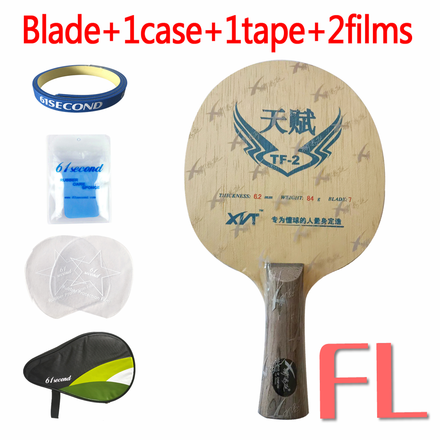 Original XIENT XVT TF-2 Shakehand-FL Table Tennis Blade PingPong Racket: FL with HM case
