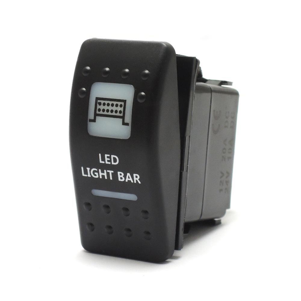 Music Rocker Switch Illuminated LED Light Bar For Can Am Maverick Commander for Yamaha For Polaris Ranger: Blue