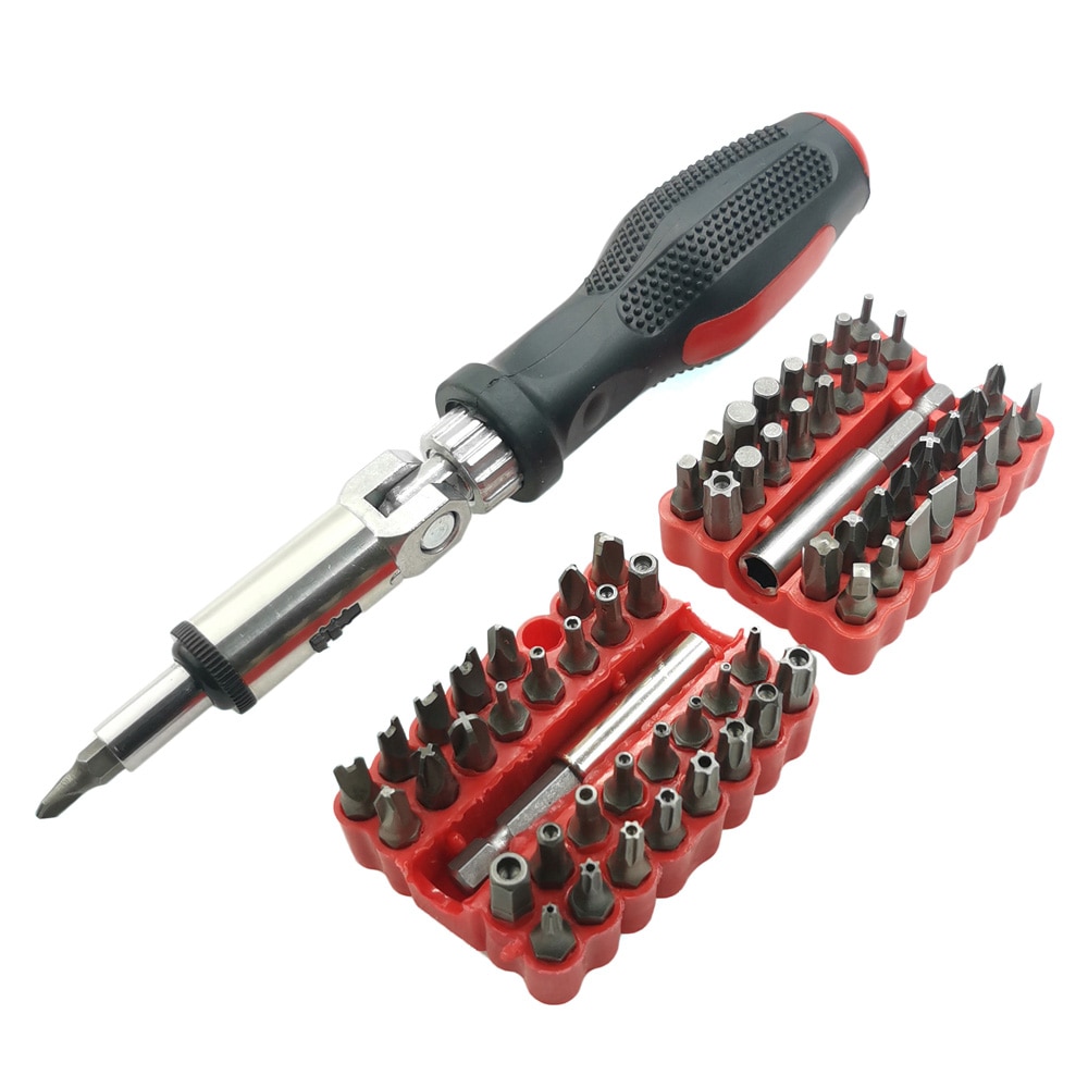Ratchet Screwdriver Tool Security Bit Set with Magnetic Extension Bit Holder Tamper Star CrossScrewdriver Bits Set Quick Release