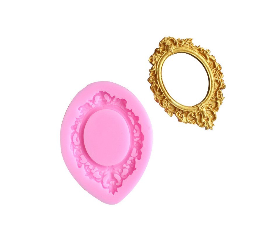 Retro Fotolijst Vorm Fondant Cake Silicone Mold Diy Gebak Chocolade Vorm Taart Decoratie Snoep Koekjes Mallen Bakken Tools