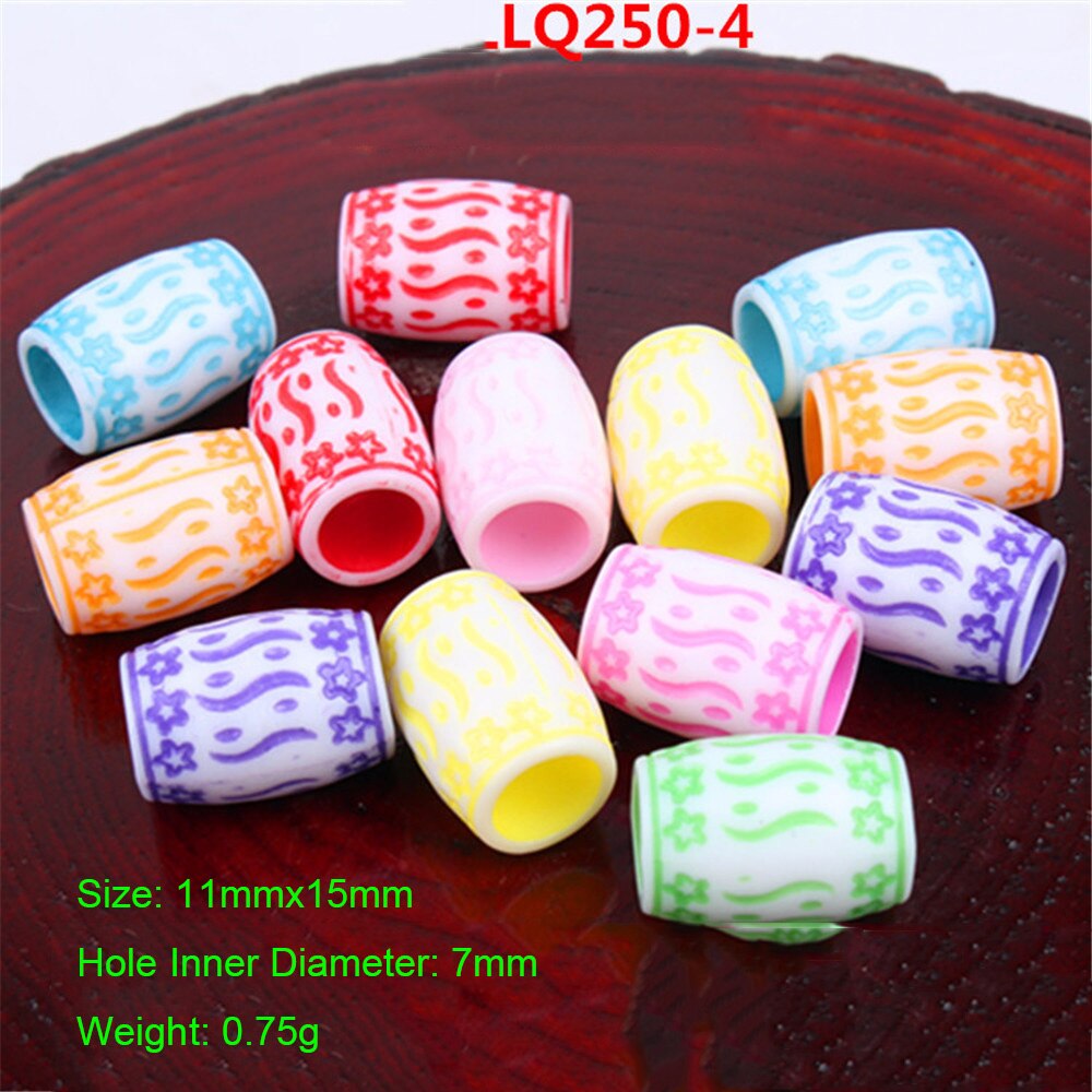 50PCS Hair Jewelry Braids Mixed Colors Plastic Cuffs Clip Beads Dreadlocks Tubes Pendants Hair Rings Extension Styling Accessori: 4