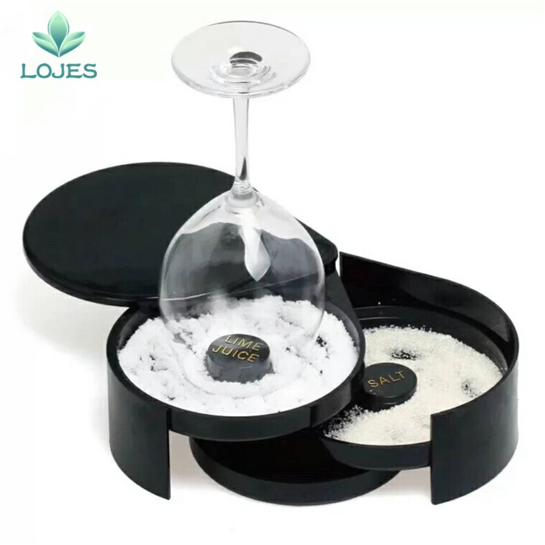 Glass Rimmers 3 Tier Salt Sugar Margarita Cocktail Glass Rimmer Home Bar Accessory Tool Bartender