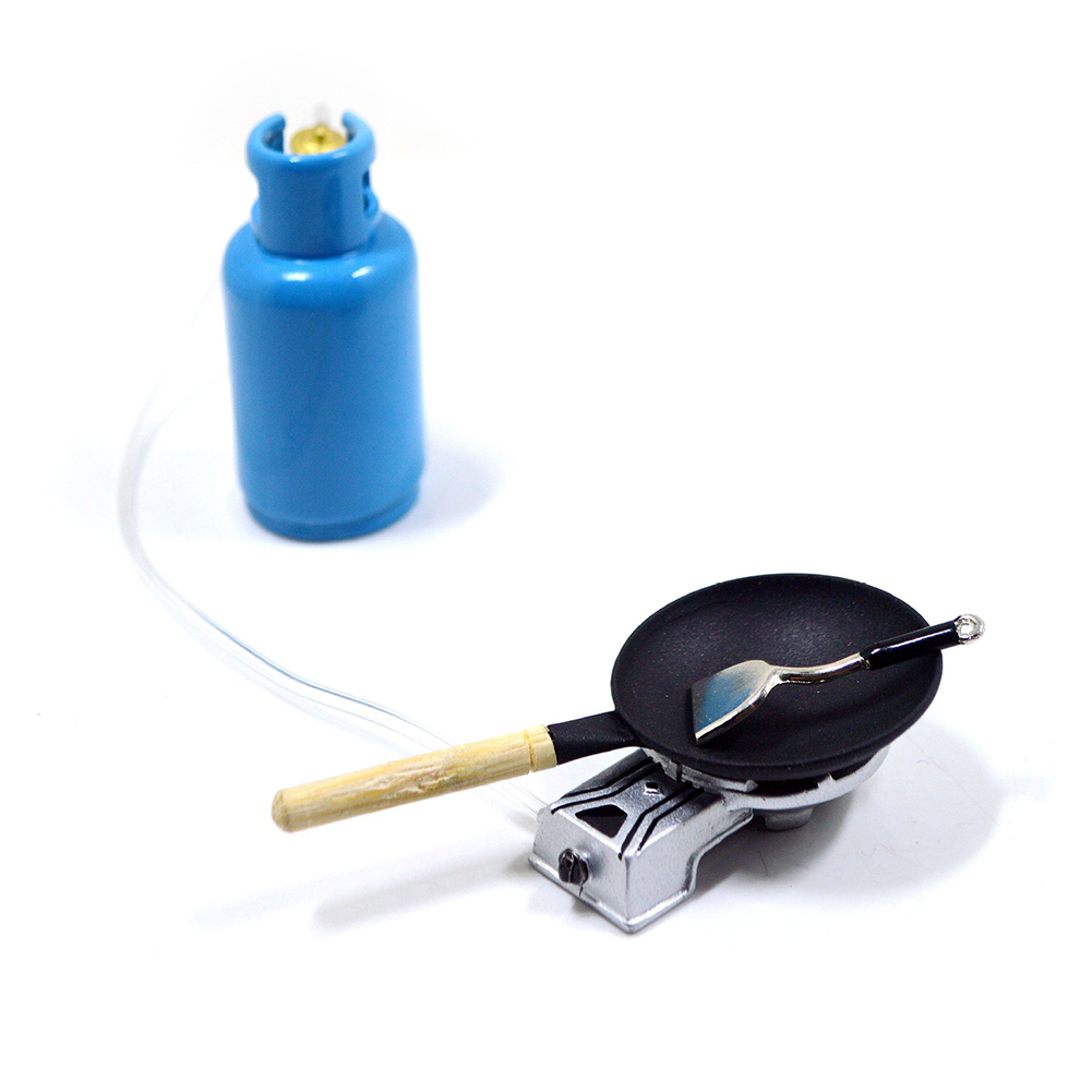 4 stk/sæt 1/12 dukkehus mini køkkenlegetøj legeret gaskomfur tank redskaber værktøj miniature mad pigelegetøj til børn
